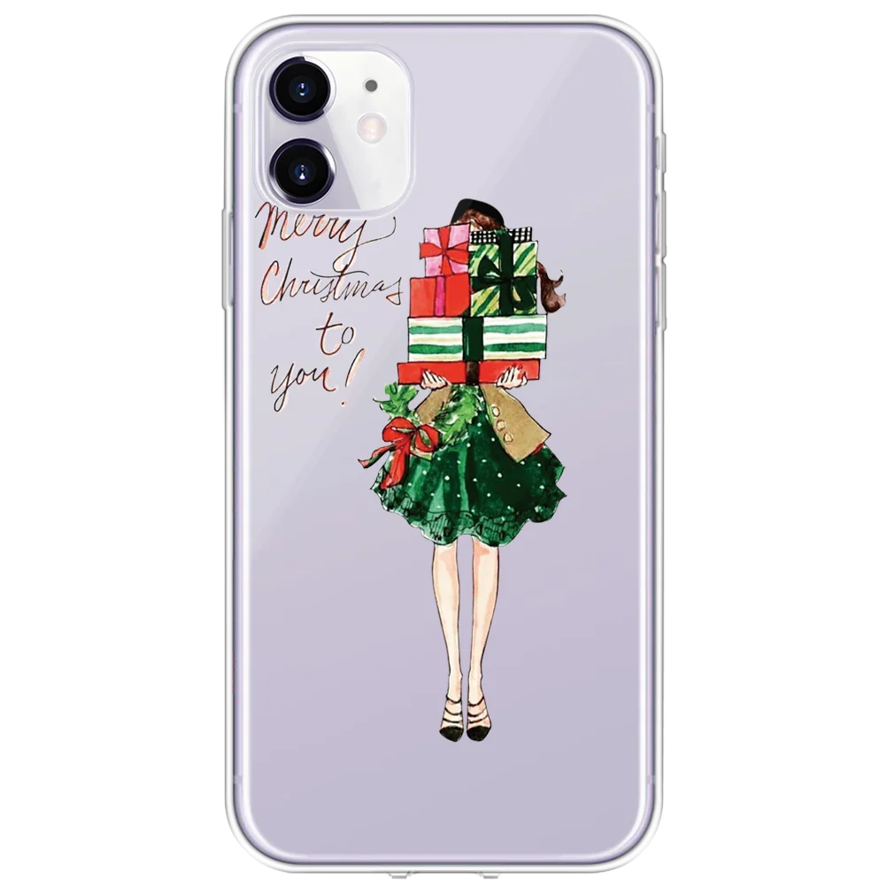 0csdlvqu Merry Christmas Черный Коричневый чехол для девочки супер мама для TPU iPhone 11 Pro Max XR XS X XS Max 6 5se 7 8 Plus чехол новогодний чехол - Цвет: 0csdlvqu