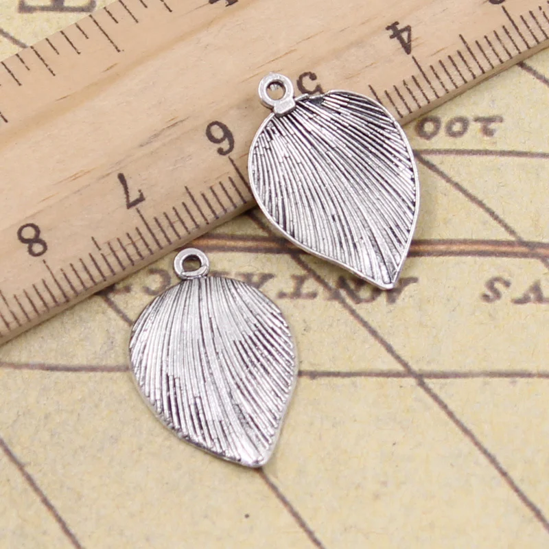 

25pcs Charms Leaf 23x15mm Tibetan Pendants Antique Jewelry Making DIY Handmade Craft For Bracelet Necklace