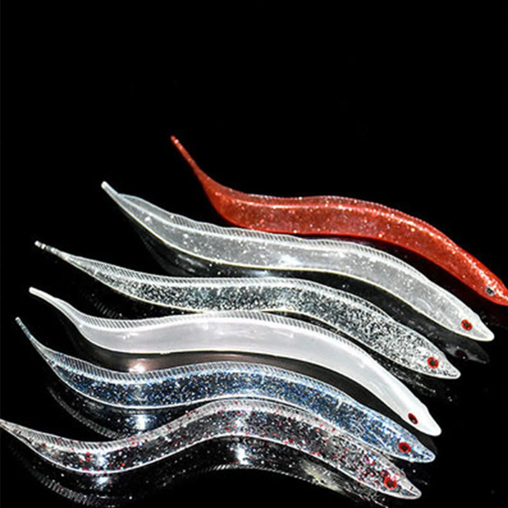 

2Pcs/Set 15cm/3.5g Big Game Soft Silicone Sea Fishing Anguila Lure Shad Bait Swim Eel Soft Lure Hair Tail Bait Fishing Tackle