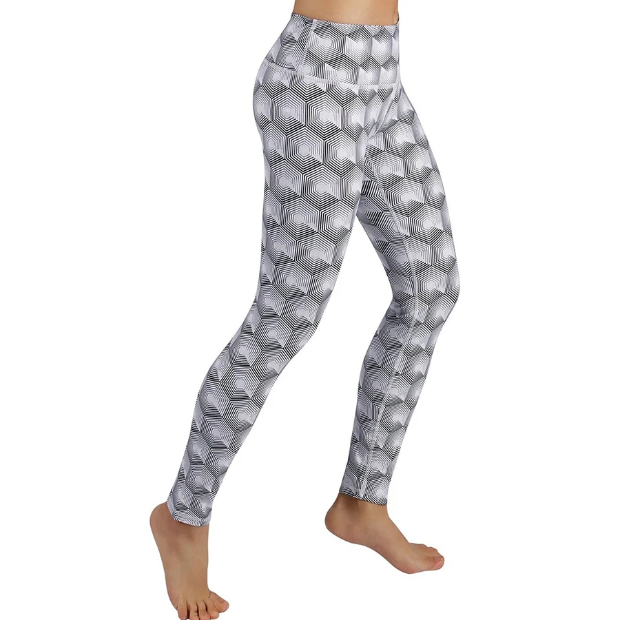 Женские сексуальные спортивные брюки с принтом трико для йоги Леггинсы бега