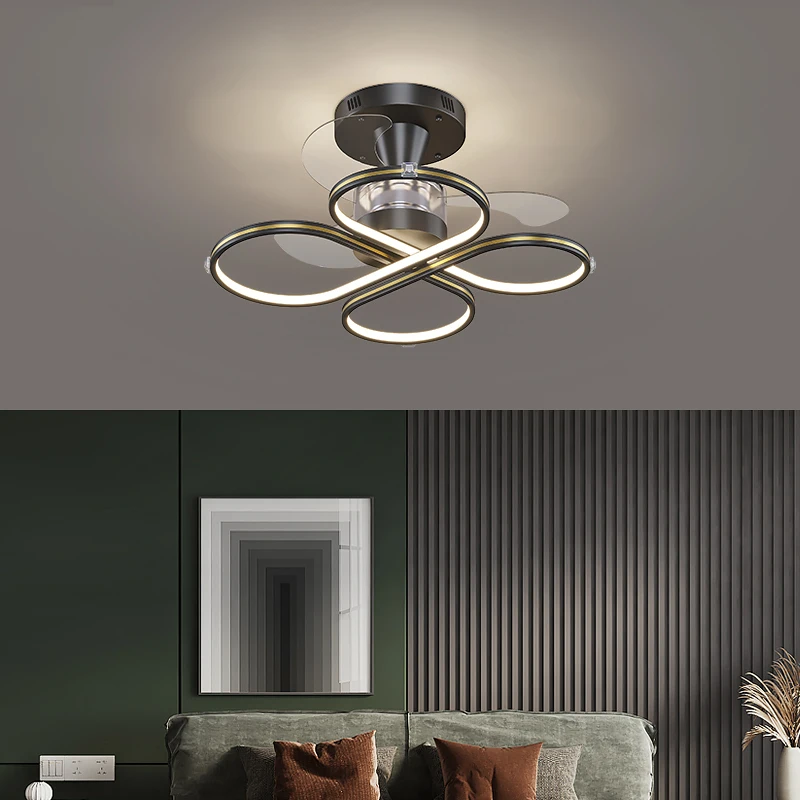 

Modern Ceiling Fan led lights for Bedroom Living room 110V 220V lamparas de teco LED Ceiling fans lamp for Lliving room Home use