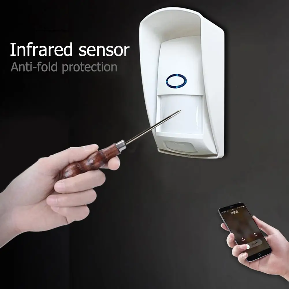 

CT70 Outdoor Waterproof Wireless Alarm Infrared Detector Anti-Pet Sensor Intelligent Volume Recognition For Hall Garage Shop-