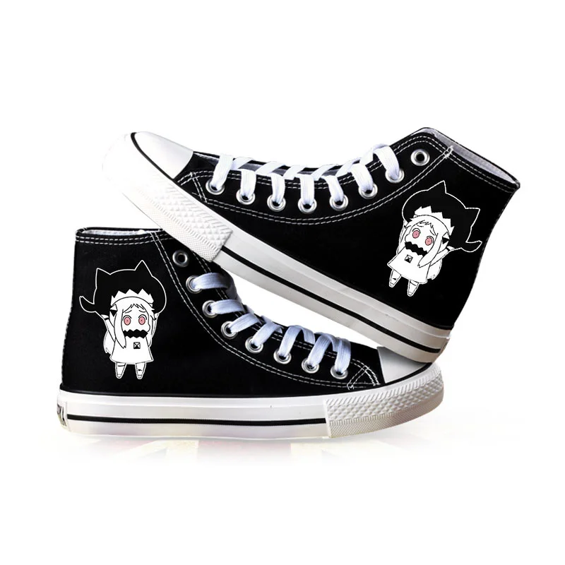

Холщовые ботинки для влюбленных аниме hoppou seiki plimsolls, обувь на шнурке, обувь в стиле преппи Kantai, коллекция обуви для студентов, повседневная об...
