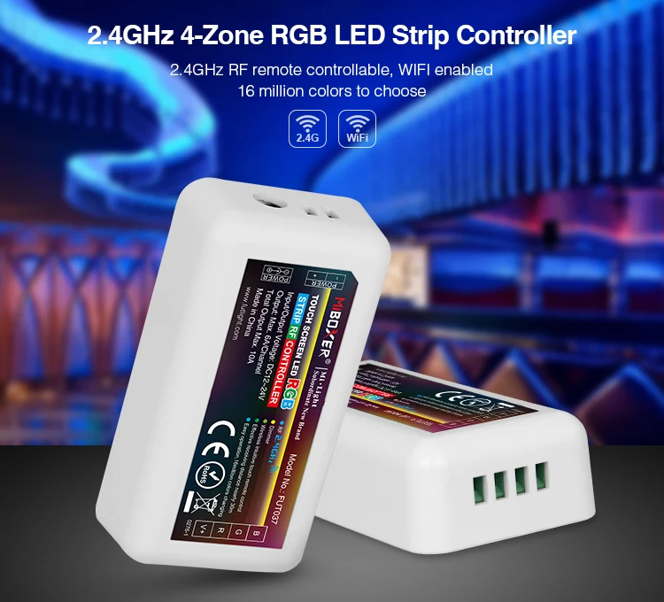 Mi boxer 2,4G RF беспроводной Одноцветный диммер CCT RGB RGBW RGB+ CCT FUT035 FUT036 FUT037 FUT038 FUT039 контроллер светодиодной ленты