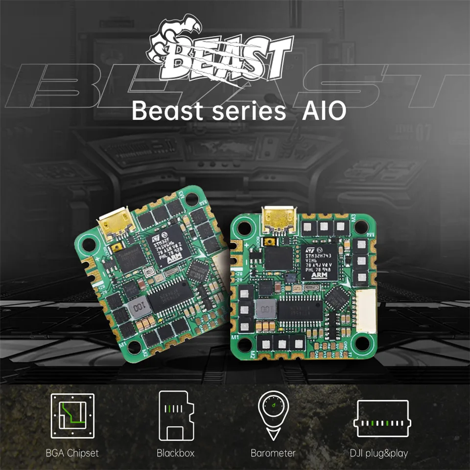 

iFlight Beast F7 H7 Flight Controller BGA-STM32F745 2-6S BLHeli-S AIO MPU6000 OSD Micro USB Connector 45A 55A for Dji Drone FPV