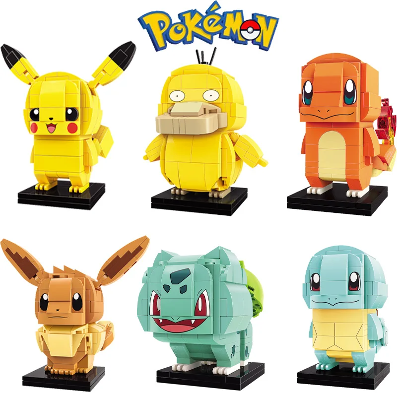 

2021TOMY Anime Pokemon Pikachu Charizard Venusaur Gyarados Blastoise DIYBuilding Blocks Model Sets Bricks Toys For Children Gift