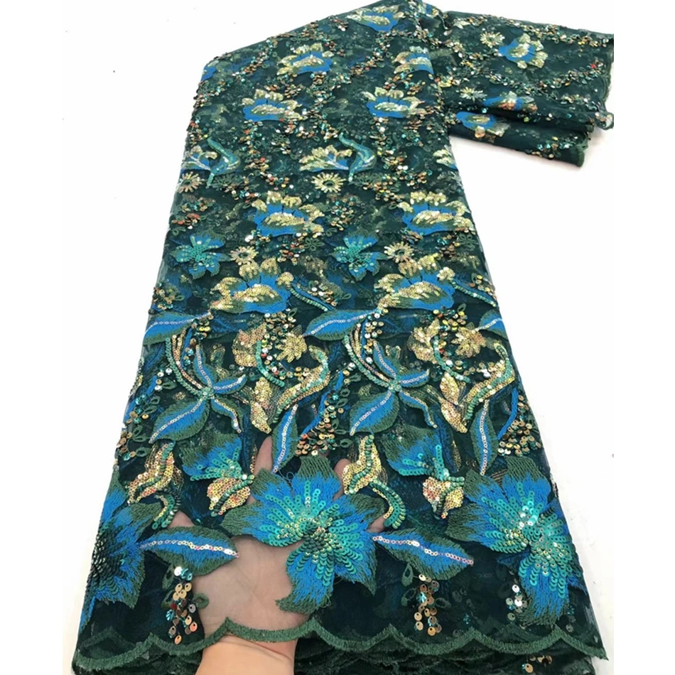 Лидер продаж нигерийская кружевная ткань оранжевого цвета 2021 Африканский