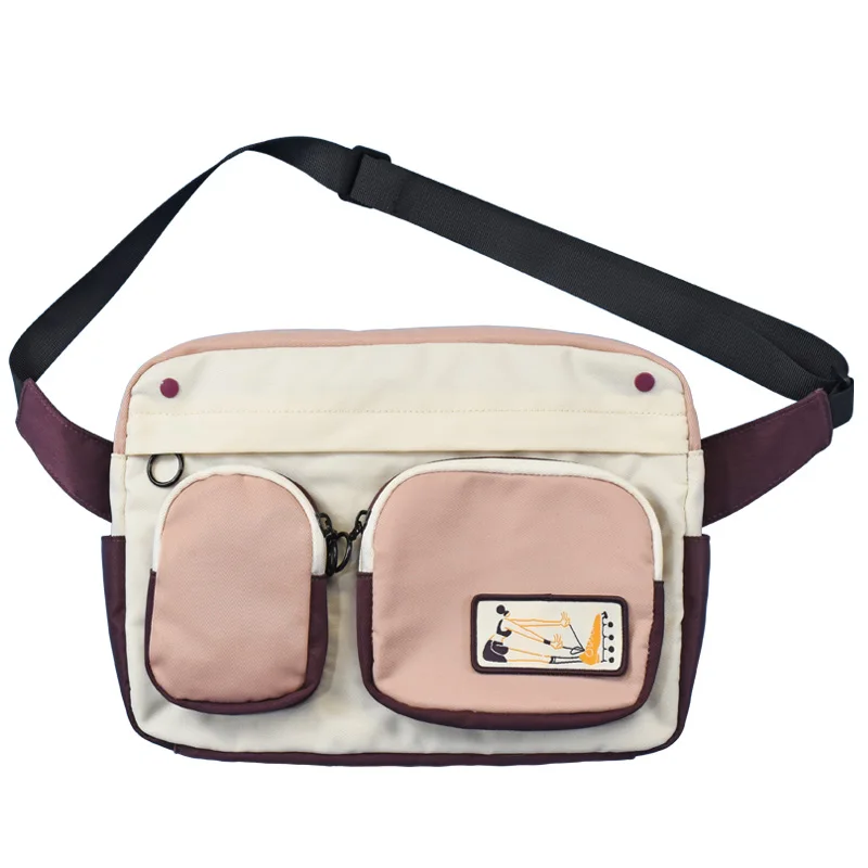 

Null bag 2020 new roller girl theme color matching messenger bag