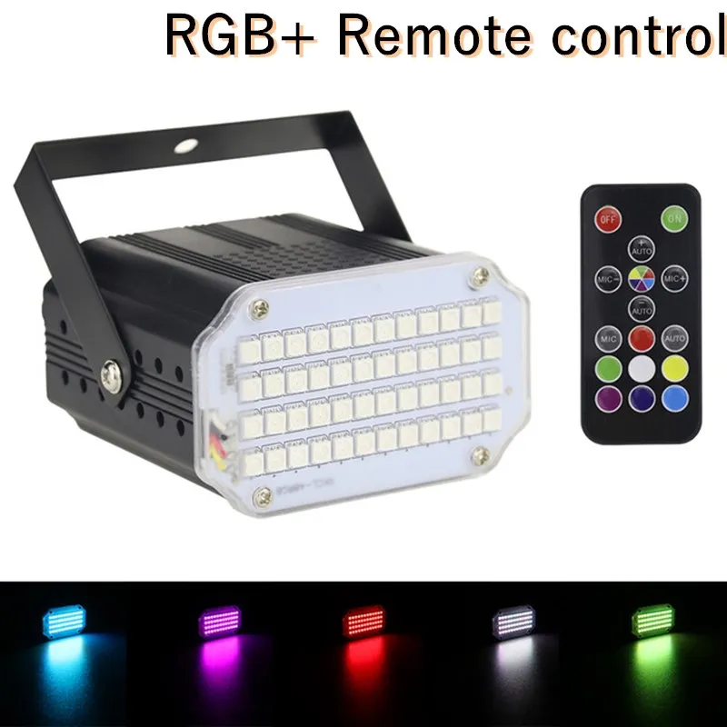 

Светодиодный RGB Стробоскоп, Белый УФ стробоскоп с 48 светодиодами для дискотеки, диджея, вечеринки, праздника, Рождества, музыкального клуба, ...