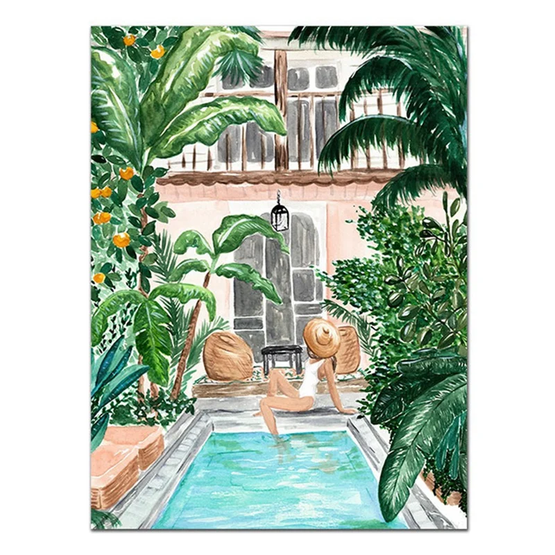 

DIY наборы для алмазной живописи для взрослых, Full Drill Crystal Стразы Набор для вышивки картин для украшения дома, бассейна