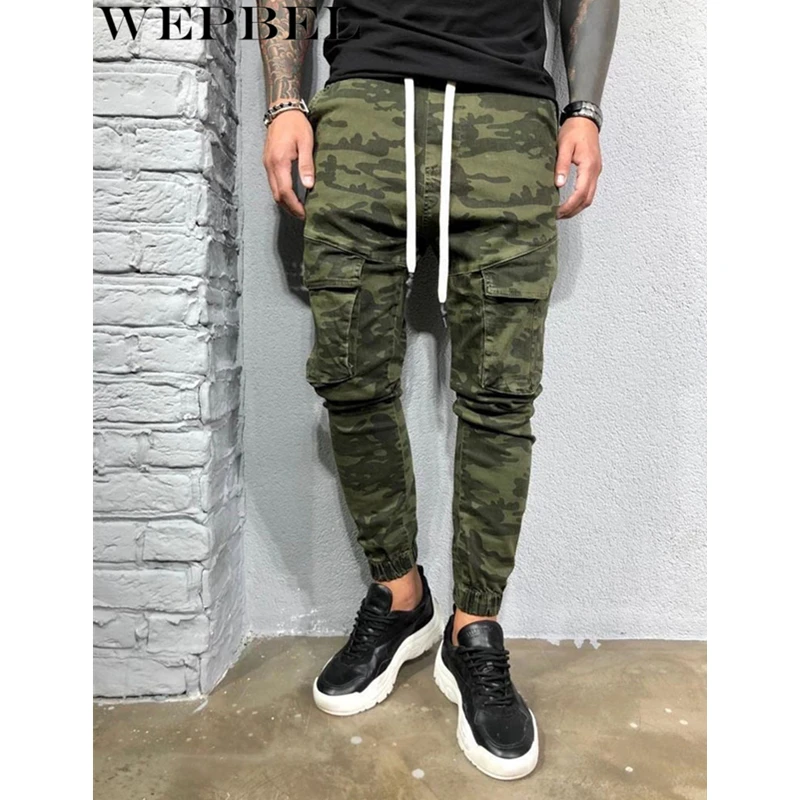 

WEPBEL Camouflage Cargo Army Trousers Mens Tactical Military Military Pants Men Men's Baggy Camo Pants Winter Warm Denim Pants
