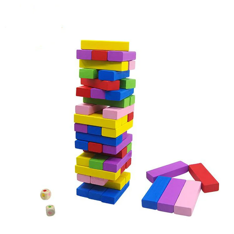 2 цвета развивающие игрушки Деревянная Башня деревянный блок укладка игра с