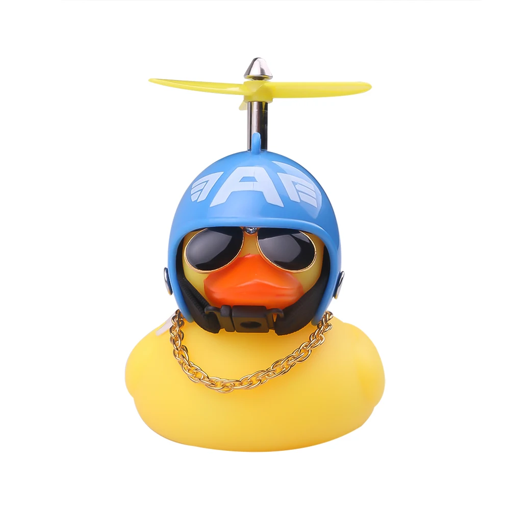 Bel Sepeda Bebek Berdiri Angin Rusak Bebek Kuning Kecil dengan/Bukan Lampu Helm Motor Sepeda Jalan MTB Aksesoris Bersepeda Berkendara