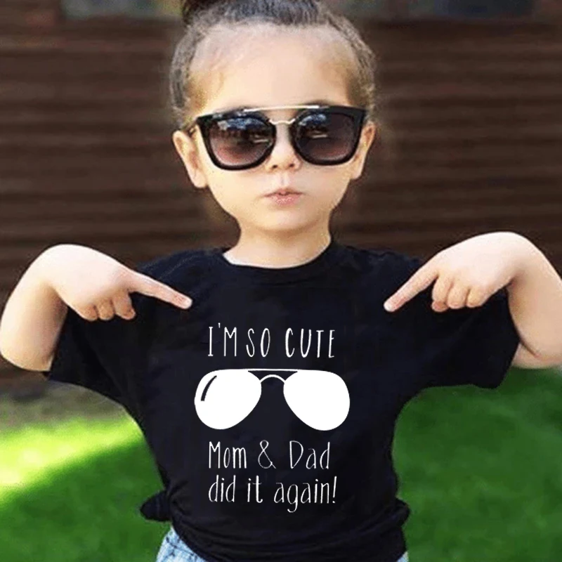 Детская футболка с мультяшным принтом для девочек и мальчиков детская одежда я