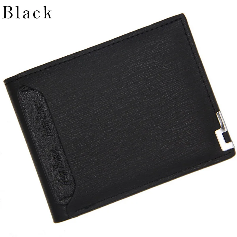 Litthing Vintage Men Leather Brand Luxury Wallet Short Slim Male Purses Money Clip Credit Card Dollar Price Portomonee Carteria - Цвет: Черный