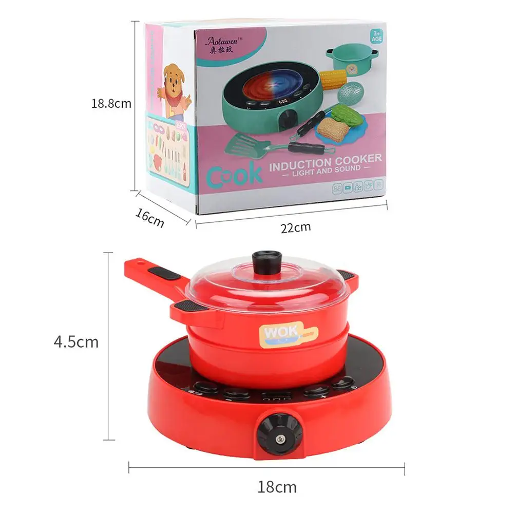 

25PCS/Set Electric Simulation Cooker Toy Light Ringtone Simulation Digital Display Voice Report Function For Kids
