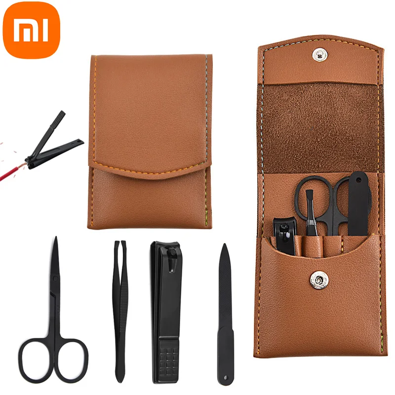 

Новинка 4 шт./компл. Xiaomi маникюрные резаки Набор для стрижки ногтей бытовые ложки для ушей из нержавеющей стали ножницы для маникюра и педикю...