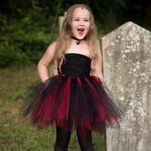 Платье пачка вампира для девочек детская одежда косплея на