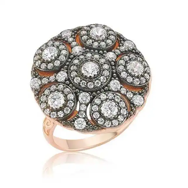

Silverlina Silver Diamond Montür Lady Ring