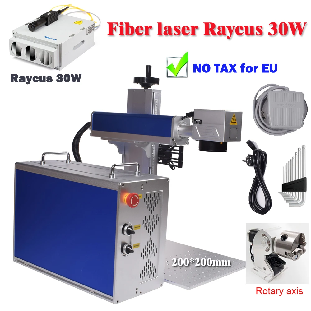 

Лазерная маркировочная машина Raycus 30 Вт QB, металлическая лазерная гравировальная машина для таблички, нержавеющая сталь, алюминий, медь