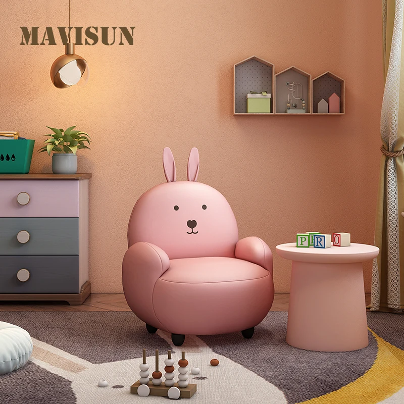 

Cartoon Bunny Stool Baby Exclusive Seat Children Lazy Sofa Princess Girl Solid Wood Small Sofa Chair Baby Reading Book Corner