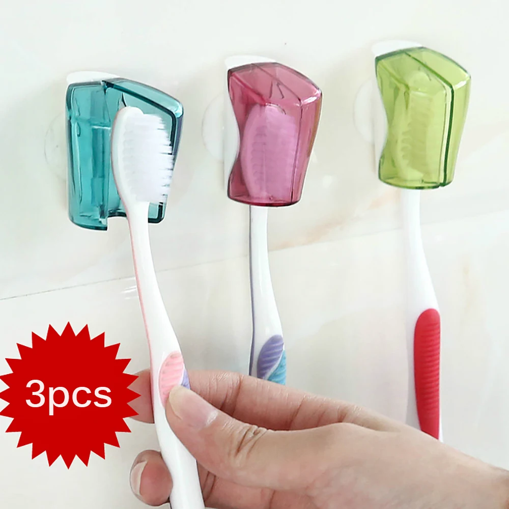 3Pcs Portable Toothbrush Cover Holder Travel Hiking Camping Brush Cap Case Box Germproof Protector Bathroom Accessories | Дом и сад