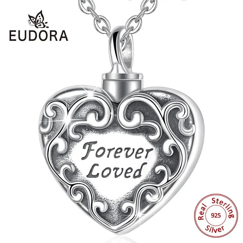 Eudora New стерлинговое серебро вечная любовь женская памятный кулон для праха урна