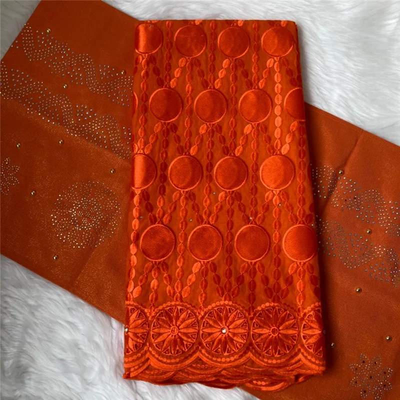 

2021High Quality African Dry Cotton Lace Fabric+scarf Embroidery Swiss Voile Lace In Switzerland Nigerian Lace Fabric! LGM52239