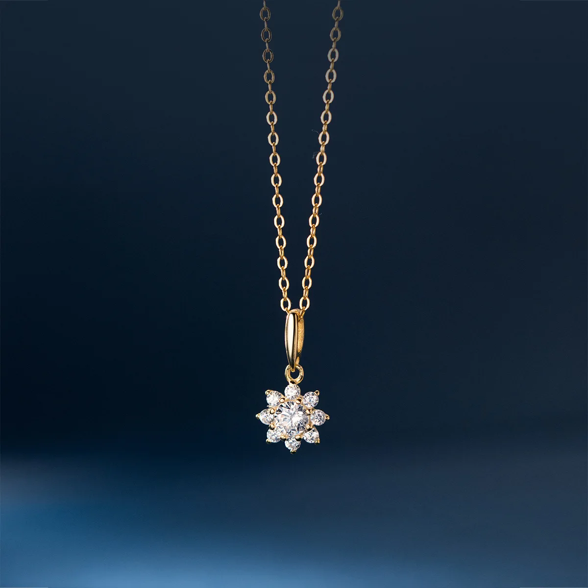 Dreamhonor 100% 925 Стерлинговое Серебро искусственный Цирконий цветок ожерелья с