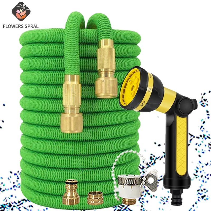 

Flexible Garden Watering Hose 17Ft-125Ft Magic Telescopic Hose With Spray Gun For Car Washing, Watering Garden Irrigation Hose