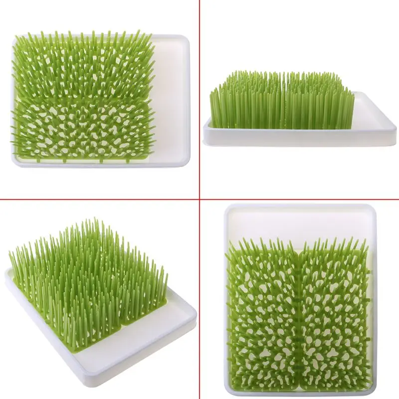 

Free Shipping Baby Bottle Countertop Drying Rack Creative Lawn Shape Utensils Drying Holder Drain Rack