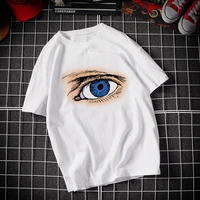 womens casual t shirt harajuku big eyes printed t shirt fashion korean trend white top female tshirt