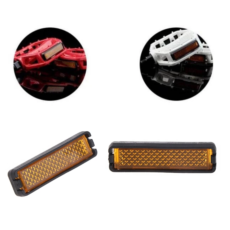 

4 Pcs/Set Bicycle Pedal Reflector Safety Night Cycling Reflective Bike Accessory Mount Vintage Clip Tube Reflector