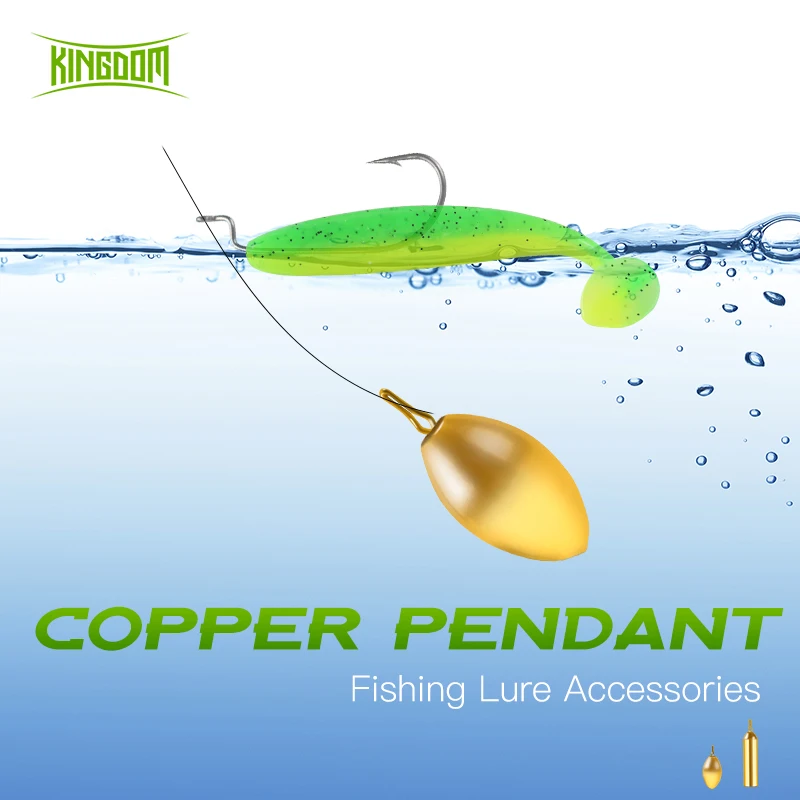

Kingdom Drop Shot Sinker 1.8g 3.5g 5g 7g 10g 12g Cylinder & Olive Shape Copper Dropshot Weight Bass Sinker Fishing Accessories