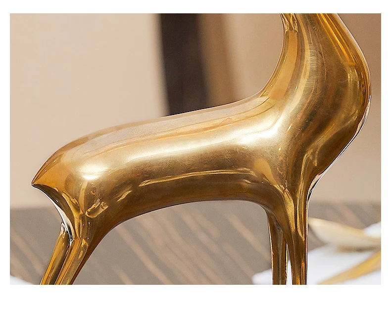 

All copper deer living room decor simple European style restaurant creative entrance wine cabinet decoration bright copperdeer