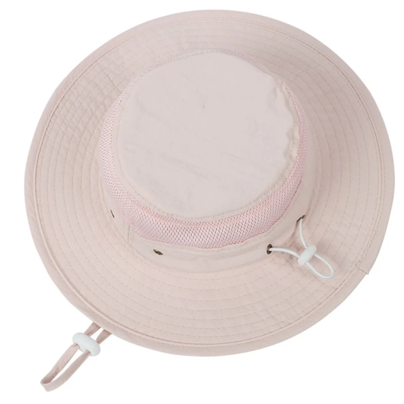 

Toddler Kids Sun Protection Bucket Hat Breathable Mesh Foldable Fisherman Cap