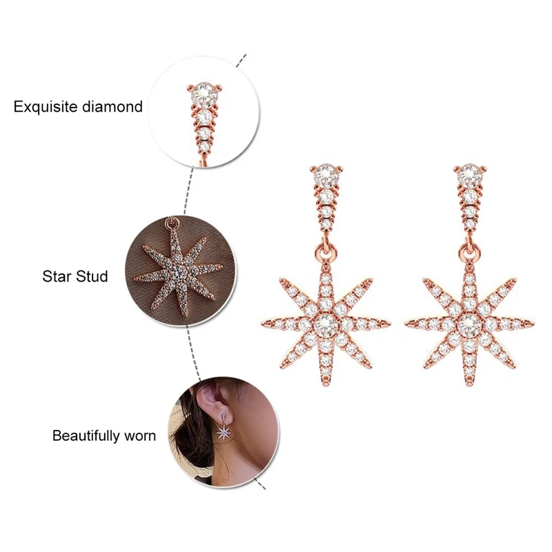 

2020 New Fashion Star Dangle Earring South Korean Classic Sunlight Earrings Fashionable Female Jewelry Student Accessories