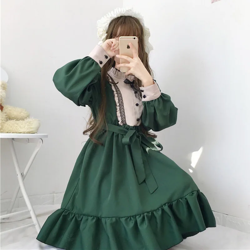 Платье Lolita Милая школьная одежда служанки Лолита косплей аниме костюм для женщин