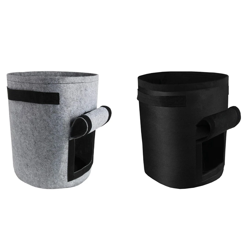 

2 пары в упаковке 7 галлонов уличные цветочные горшки окна овощей уличные цветочные горшки, двойной Слои премиум-класса из дышащего материал...