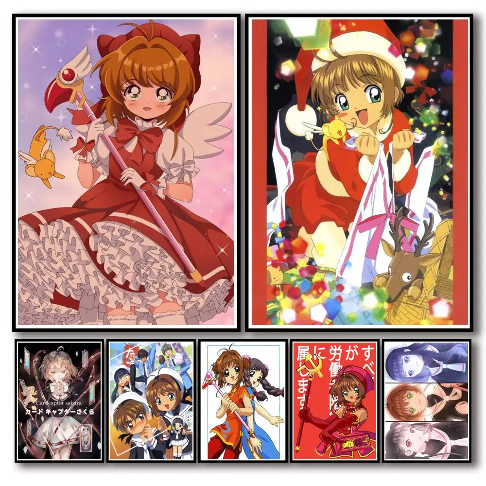 35 рисунков аниме карточки Captor Sakura Whitepaper постер мультфильм искусство живопись