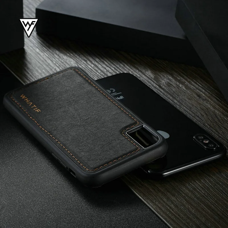 WHATIF для IPhone 8 7 6S Plus X чехол мягкий ТПУ крафт кожаный чехол s для Iphone 11 11Pro X XS Max XR защитный чехол