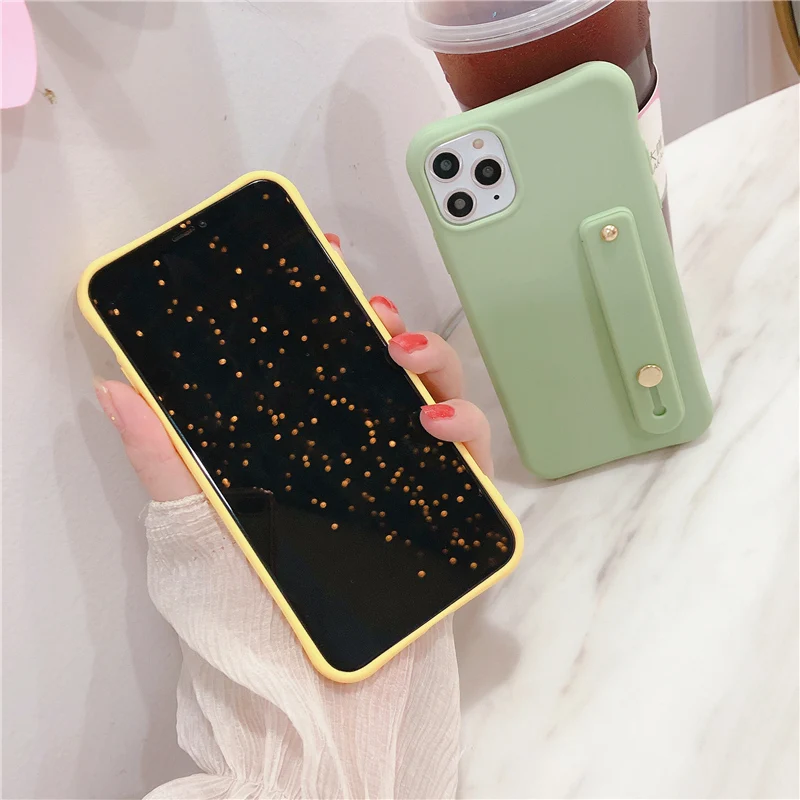 Силиконовый ремешок на запястье чехол подставка для телефона iPhone 7 8 Plus 6 6S X XS Max XR
