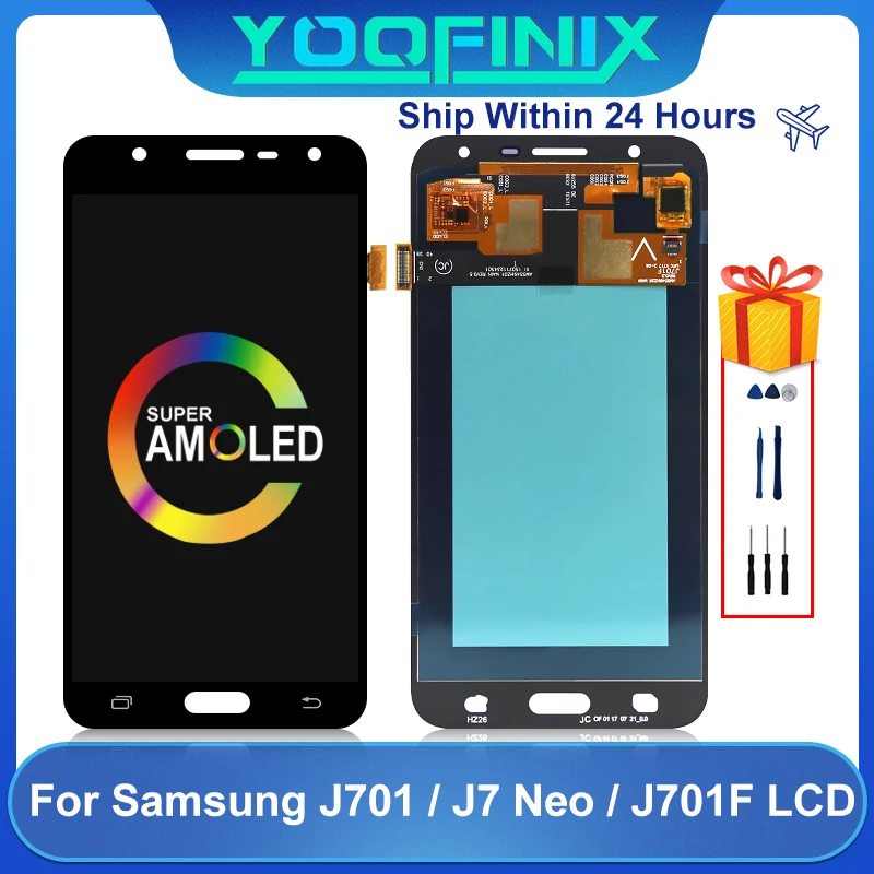 ЖК-дисплей AMOLED для Samsung Galaxy J701 детали замены сенсорного экрана J701M J7 Nxt Core |