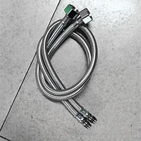 kitchen sink and basin hot and cold faucet water inlet hose pointed stainless steel braided explosion proof water inlet hose