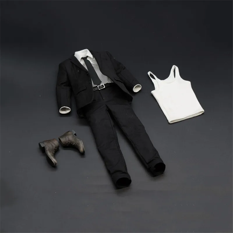 

In Stock 1/6 Scale Uncle Wolf Logan Suits with Shoes Model Accessories Set for 12 inches Action Figure Body