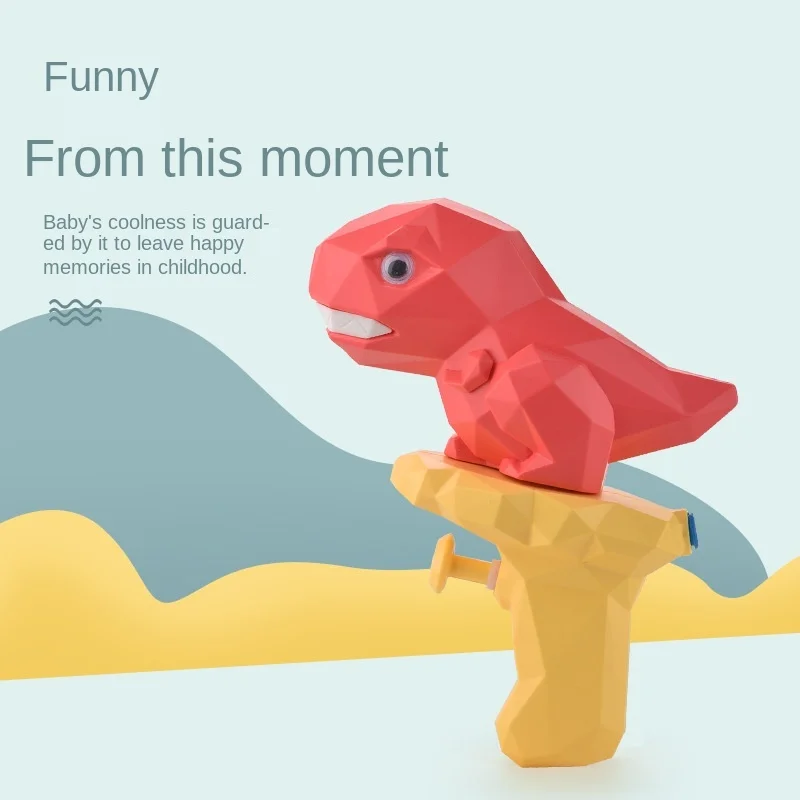 Doki Toy New Children Paddle Dinosaur Tyrannosaurus Rex Baby Summer Water Spray Nozzle Compressions Toys Pistol 2021