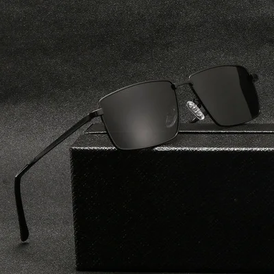 

2021 new colorful polarized sunglasses men fashion retro box sunglasses men can be equipped with myopia open screws