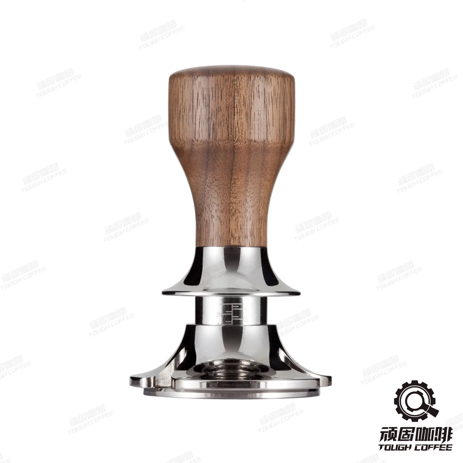 Espresso ajustable de madera de 51mm y 53MM, calibrador de caf&eacute; de acero inoxidable con dise&ntilde;o de desviaci&oacute;n antipresi&oacute;n constante-2