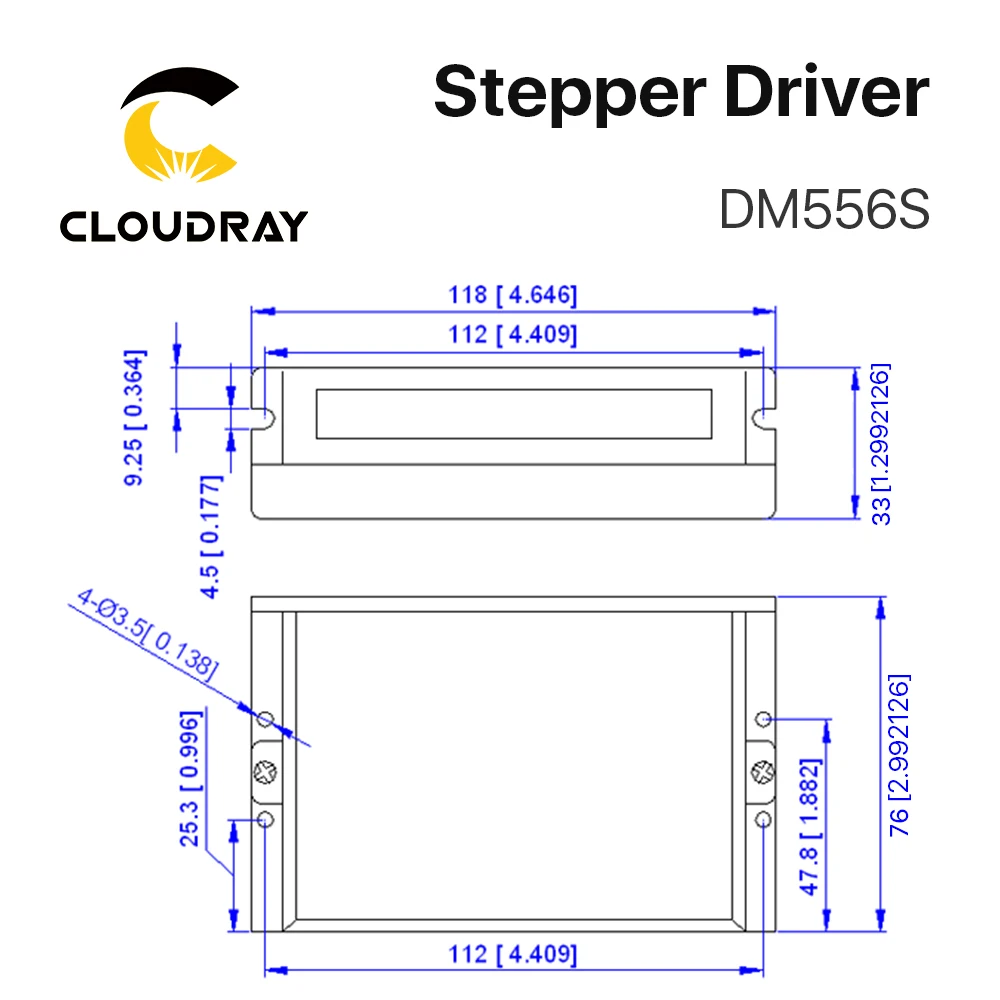 Cloudray 2-фазный шаговый мотор драйвер DM556S поставить Напряжение 18-50VDC Выход 1 4-5.6A ток |