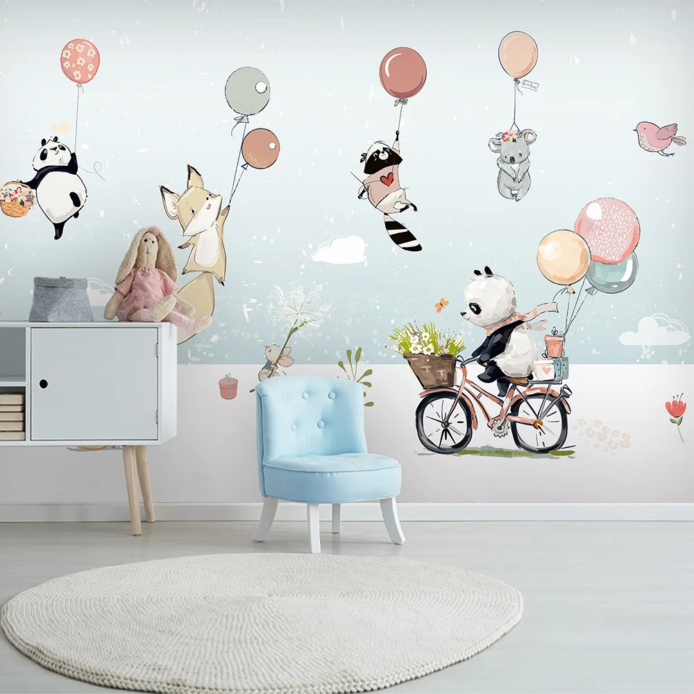 

Cartoon Balloon Animals Wall Stickers for Kids Children Rooms Wall Decor Removable Vinyl Decals Nursery Home Decor Art Murals